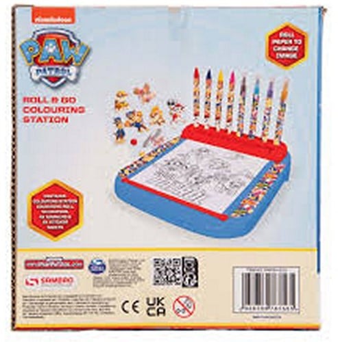 5056356787565 Paw Patrol Roll &amp; Go Colouring Station 19x20cm Kit Coloriage Enfant Neuf