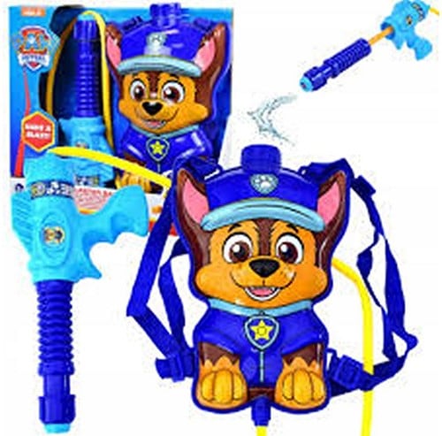 5056219017822 Paw Patrol Water Blaster Sac à Dos Chase 26,5x28,5cm Été Enfant Neuf