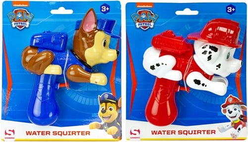 5056219091228 – Paw Patrol Water Squirter 2 assortis (Chase + Marshall) 17x20 cm – Lot de 2 pistolets à eau Nickelodeon