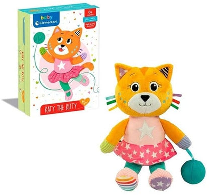8005125177622 | Peluche Clementoni Baby - Katy le Chaton avec Sons Crépitants et Textures Variées - 22x30cm