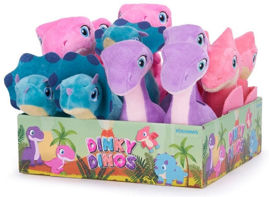 Peluche Girlie Dinky Dino's 4 assortis 15cm in display