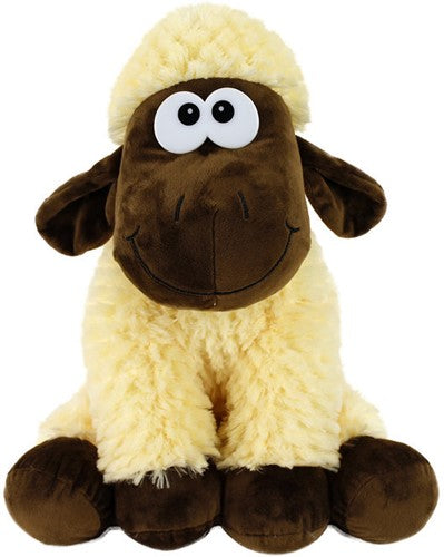 8718668303075	B1512	8718668303075 Peluche Mouton assise beige marron 35cm