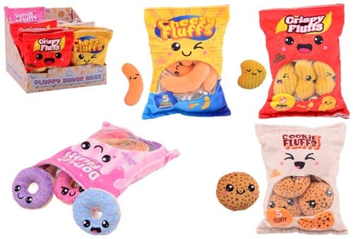 8711866245918 Lot 12 Peluches Sac à Collation 14x17cm Assortis Display