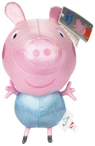 5056219095455 Peppa Pig Peluche George Glitter Lil' Bodz 25cm Brillant Officiel Neuf
