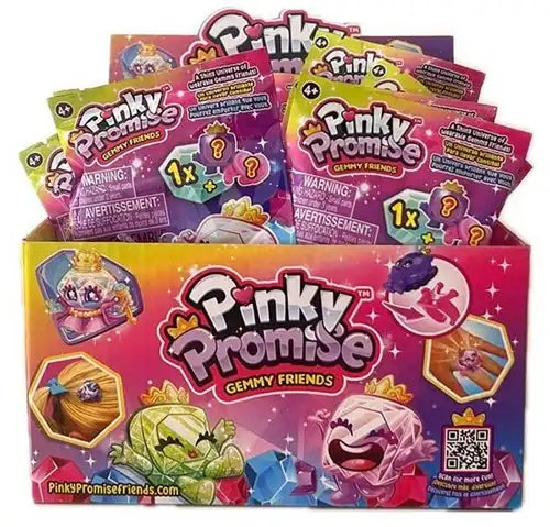 3831023832098 – Lot de 96 pcs Pinky Promise Gemmy Friends figurines en blindbag 8x10 cm en display – Grossiste jouets surprise