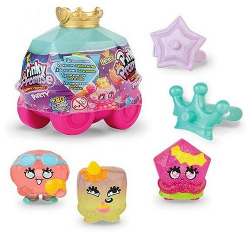 4895247401859 Pinky Promise Gemmy Friends Royal Carriage – Capsule surprise 7x8 cm avec 3 figurines et accessoires – Bandai