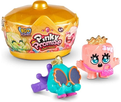 3831023832104 Pinky Promise Gemmy Friends Surprise Crown – Coffret surprise 4,5x7 cm avec 2 figurines et bague – Bandai