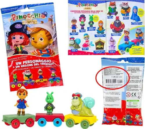 9772038339025 – Colis de 10 pcs : Pinocchio and Friends Blindbag assorti 12x21 cm (préprixé 4,99 €) – Grossiste figurines et jouets sous licence officielle