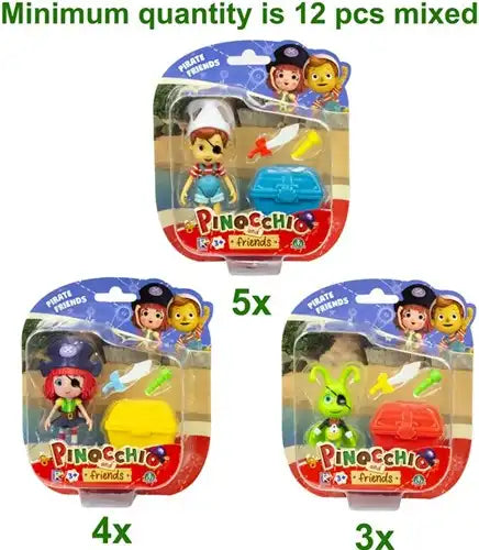 8056379144366 – Colis de 12 pièces – Vente en gros Pinocchio and Friends Pirate Friends Coffret de jeu assortis 14 x 16 cm – dispo Simcha.fr