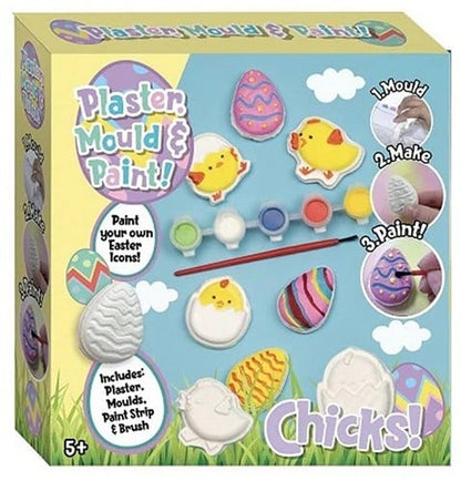 5056219089416 – Plaster Mould & Paint! Lot 2 pcs Chicks! & Bunnies! – 16x16cm