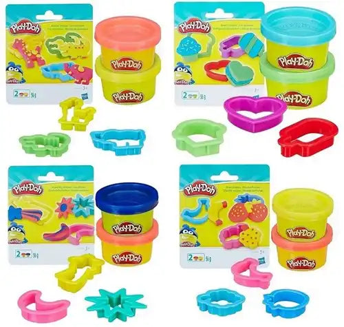 5010993474967 – Play-Doh Lot 2 pots de 56g + formes animaux assortis (colis 12 pièces)