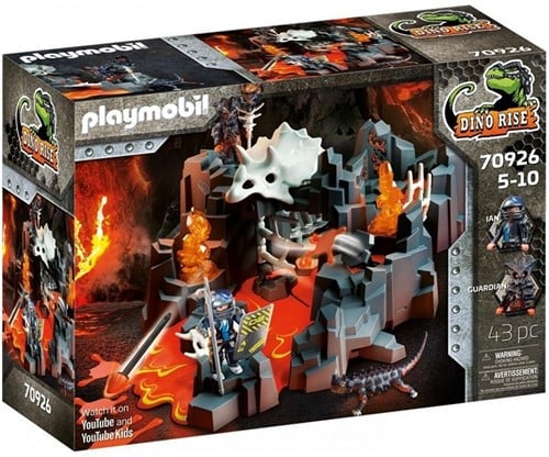 4008789709264 – Playmobil Dino Rise Guardian of the Lava Mine – Coffret XXL avec décor volcan, dino et robot 38x51,5cm