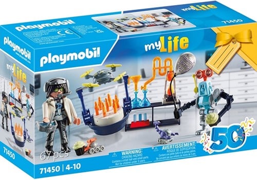 4008789714503 Playmobil 71450 Chercheur avec robots – Set cadeau My Life 50e anniversaire