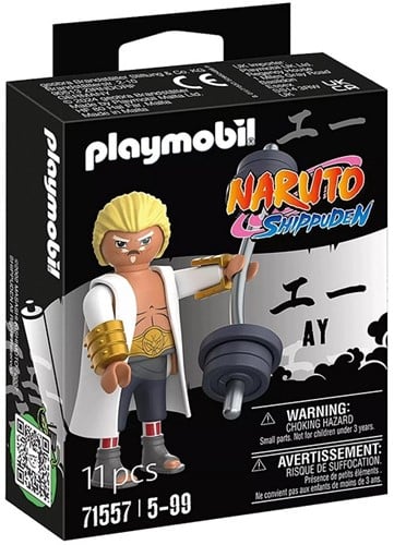 4008789715579 – Figurine Playmobil Naruto Fourth Raikage Ay 9x12 cm – Version Officielle – Raikage Musclé + Accessoires