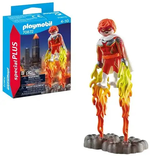 4008789708724 – Playmobil Special Plus 70872 Superhero (8 pcs) figure with “flame” effects – cheap unit 