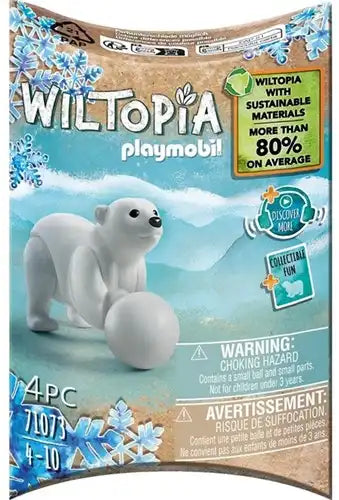 4008789710734 – Playmobil Wiltopia Bébé ours polaire 7x12cm – Figurine éducative et écologique