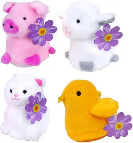 4260619112211 lot de 16 Peluches Animaux de la Ferme avec son 8 cm – Grossiste peluches assorties en display