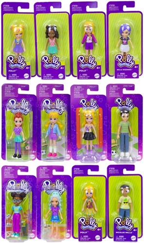 887961686135 – Colis de 12 poupées Polly Pocket 7,5x16,5cm – Tenues assorties
