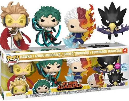 889698780452 – Funko POP! Animation – My Hero Academia – 4 Pack Flocked Special Edition