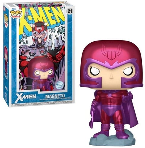889698719797 – Funko POP! Comic Cover Marvel X-Men Magneto #21 – Figurine Collector avec Fond de Comic