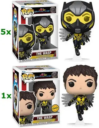 889698704915 – Colis de 6 figurines POP! Marvel Ant-Man Wasp (with Chase) #1138 officielles Funko pas chères
