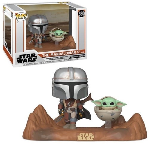 889698499309 POP! Moment Star Wars Mandalorian & Child #390 Funko Grogu Collector