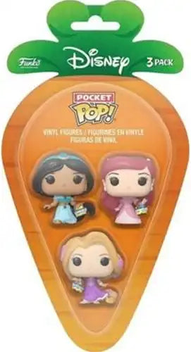 889698764445 – Funko POP! Pocket Carrot Disney Princess – 3 Pack – Display de 12