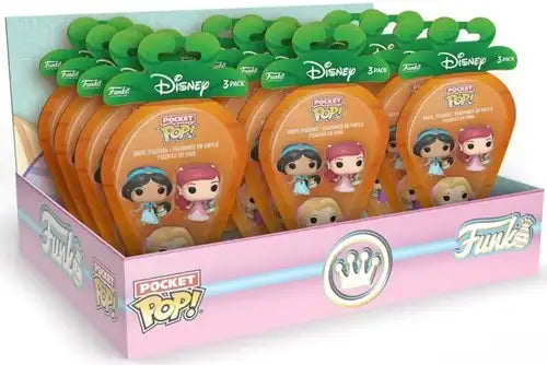889698764445 – Funko POP! Pocket Carrot Disney Princess – 3 Pack – Display de 12