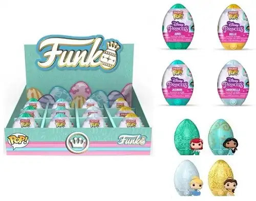 889698764681 – Funko POP! Pocket Easter Egg Disney Princess – 4 modèles assortis – Display de 12