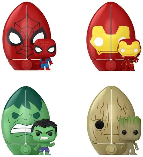 889698771696 – Funko POP! Pocket Easter Egg Marvel – 4 modèles assortis – Display de 12