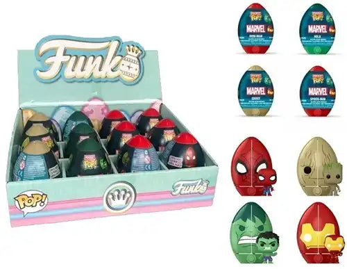 889698771696 – Funko POP! Pocket Easter Egg Marvel – 4 modèles assortis – Display de 12