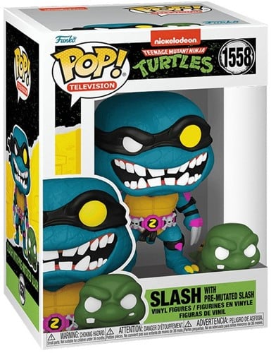 889698780483 POP! TMNT Slash w/Pre-Mutated Slash #1558 Funko Nickelodeon Exclusive