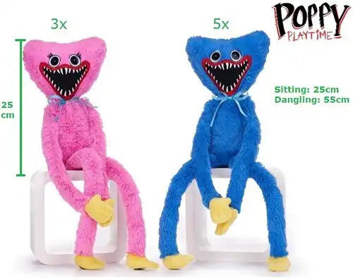 5038104011641 – Colis de 8 pcs : Poppy Playtime Peluche Huggy Wuggy 2 assortis 25/55cm pas cher