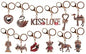 5038104650277 – Porte-clés Bling 12 modèles assortis 3x6cm – Colis de 12 pièces