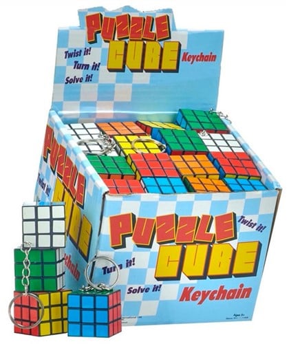 5038104616891 Lot 48x porte-clés Puzzle Cube 3cm assortis display