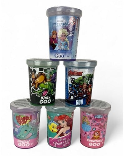 11692489121009000149 – Lot 6 Pots de Slime 5x7cm – Marvel Dino Princess – Slime enfant