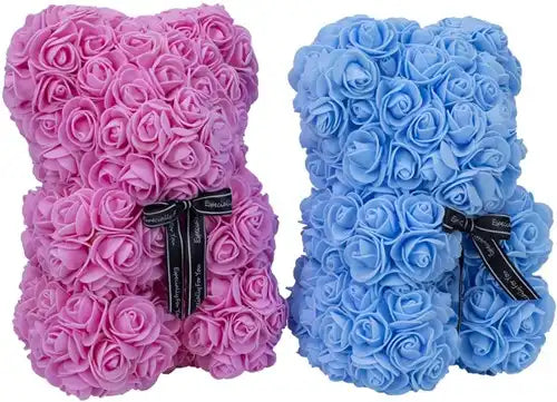 4039214541623 – Lot de 6 pcs Ours en roses avec foulard "Especially for you" 5 assortis 25 cm en emballage – Grossiste décoration cadeaux