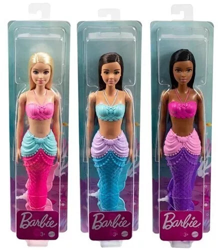 lot de 3 pcs : Mattel Barbie Dreamtopia Poupée Sirène  8,5x32,5cm