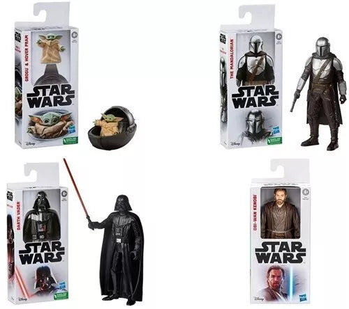 BK513 Lot 4 Star Wars Action Figures 5,5x18cm
