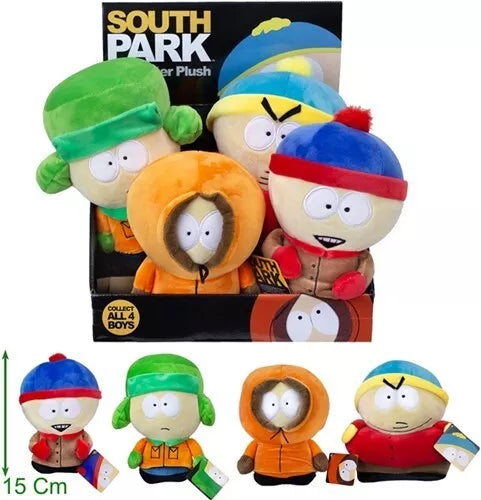 Z67 | Lot 4 Peluches South Park Assorties 15cm Collection Neuve STPPLS01