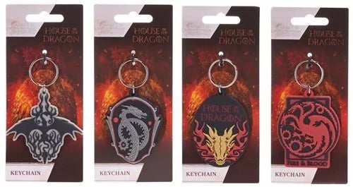 House of the Dragon Porte-clés 2D PVC 7x15,5cm (Lot de 4) - 5038104133879