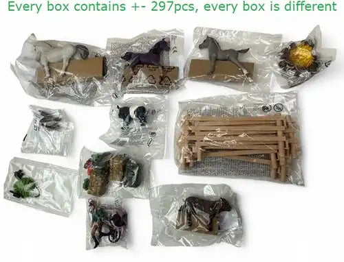 4059433350370 – Lot de 297 pcs Schleich coffret mixte Wild Life / Horse Club / Dinosaurs / Farm World figurines + accessoires – Grossiste Schleich