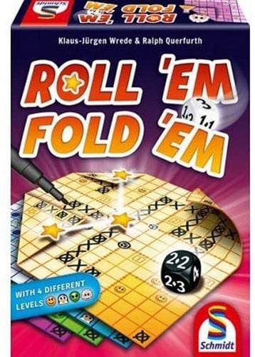 4001504883485 – Jeu Schmidt Roll 'Em & Fold 'Em (13x18cm, UK) – Promo Jeux déstockage à prix grossiste – Dispo Simcha FR