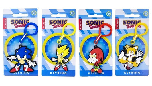 5056474208102 | Sonic Porte-clés 2D PVC 7x15,5cm - 4 Modèles Assortis