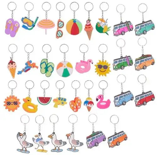 5038104656668 – Porte-clés Seaside Laser 32 modèles assortis 4 cm – Colis de 64 pièces