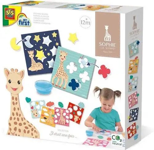 8710341144951 – SES Creative Sophie la Girafe Coller des Formes 20 x 20 cm – dispo Simcha.fr