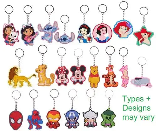8054708384520 – 2D Licensed PVC Keychains – Assortment of Characters – Set of 22 pieces 