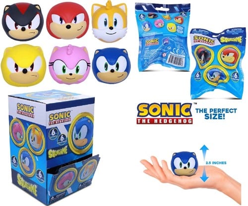 796548425213 – Sonic the Hedgehog SquishMe – Figurine Anti-Stress Officielle Sega – Modèle Aléatoire