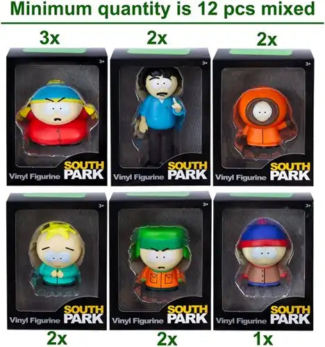 STP1MF-01F – South Park Vinyl Figures 3 inch (6 assortis) 11x15cm (colis 12 pièces)