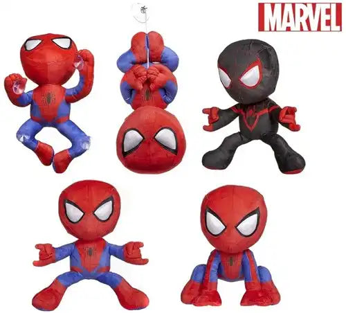 5038104080241 – Colis 5 pcs Peluches Spider-Man assorties 30 cm – Collection Marvel